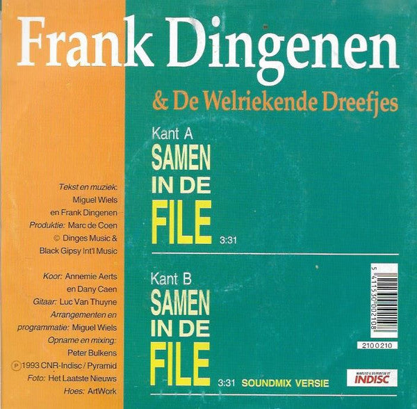 Frank Dingenen & De Welriekende Dreefjes - Samen In De File 28866 Vinyl Singles Goede Staat