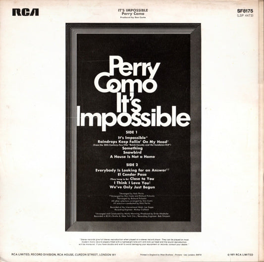 Perry Como - It's Impossible (LP)