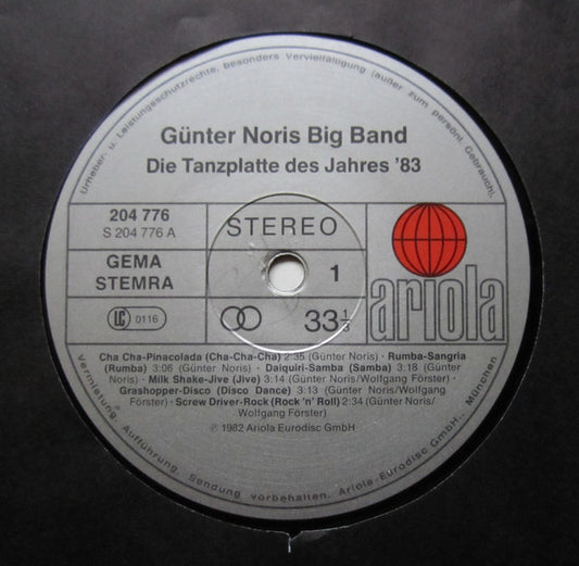 Gunter Noris Big Band - Die Tanzplatte Des Jahres '** (LP) Vinyl LP Media VG+ \ Sleeve G+