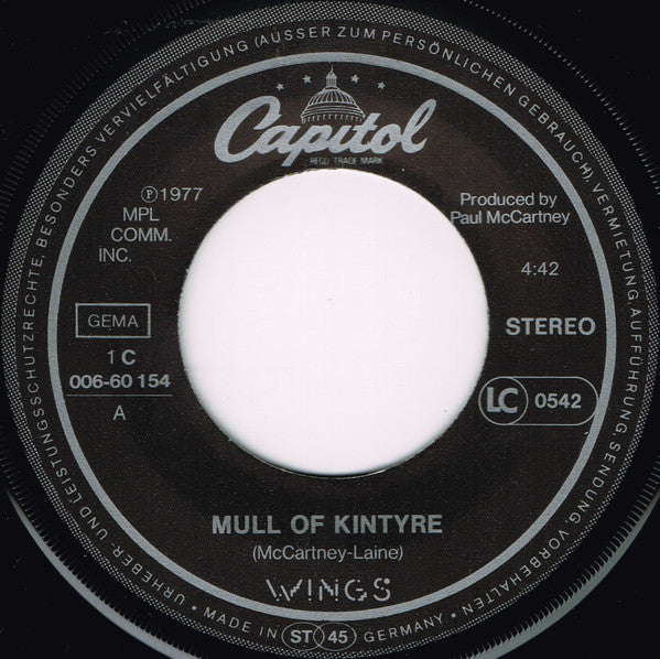 Wings - Mull Of Kintyre 26439 Vinyl Singles Goede Staat