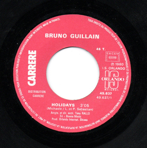 Bruno Guillain - Holidays 29832 Vinyl Singles Goede Staat