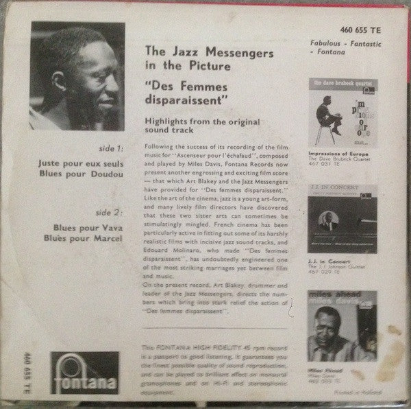 Jazz Messengers - Des Femmes Disparaissent (EP) 17569 Vinyl Singles EP VINYLSINGLES.NL