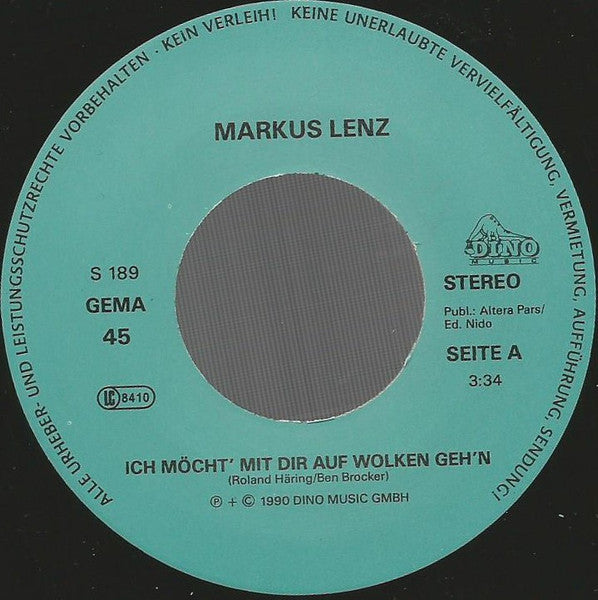 Markus Lenz - Ich Möcht Mit Dir Auf Wolken Geh'n 23537 Vinyl Singles Goede Staat