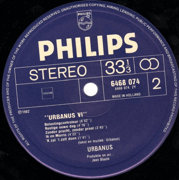 Urbanus - Urbanus VI (LP) 48319 Vinyl LP Goede Staat