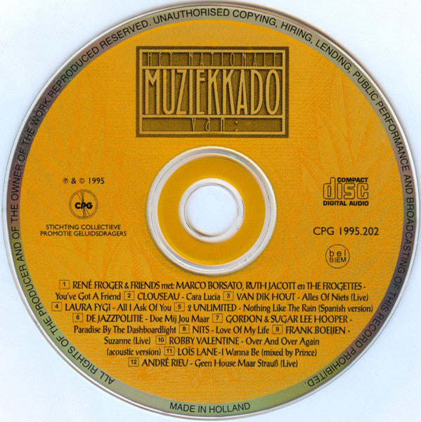 Various - Het Nationale Muziekkado 1995 (CD) Compact Disc Goede Staat