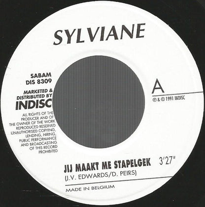 Sylviane - Jij Maakt Me Stapelgek Vinyl Singles Vinyl Very Good (VG) <br> Hoes Good Plus (G+)