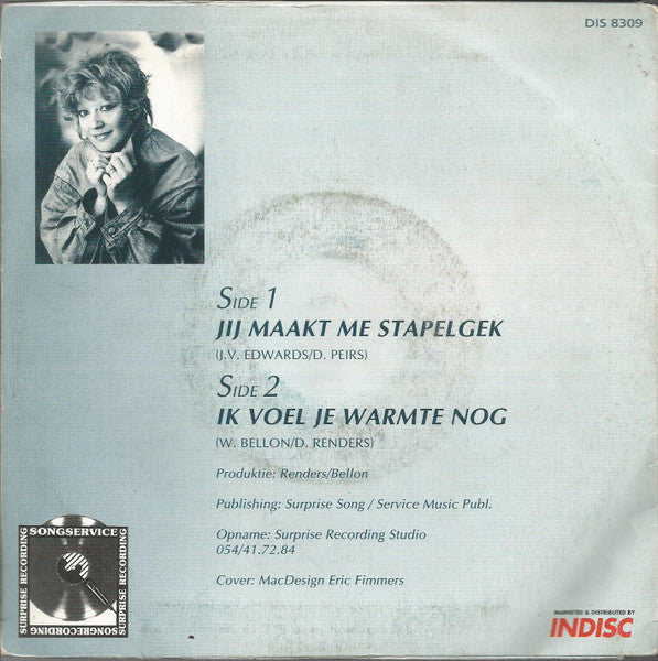 Sylviane - Jij Maakt Me Stapelgek Vinyl Singles Vinyl Very Good (VG) <br> Hoes Good Plus (G+)