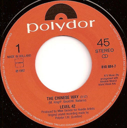 Level 42 - The Chinese Way 03139 Vinyl Singles Goede Staat