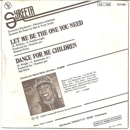 Syreeta - Let Me Be The One You Need