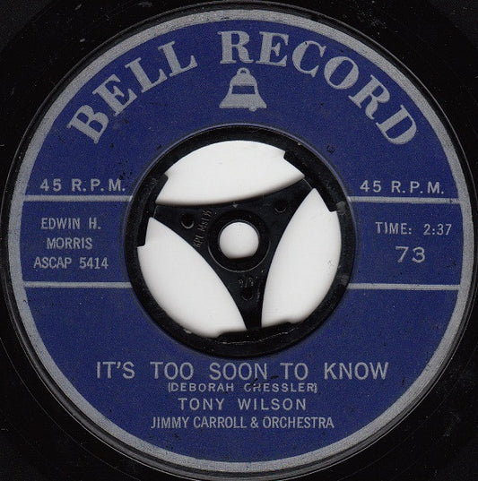 Tony Wilson - It's Too Soon To Know