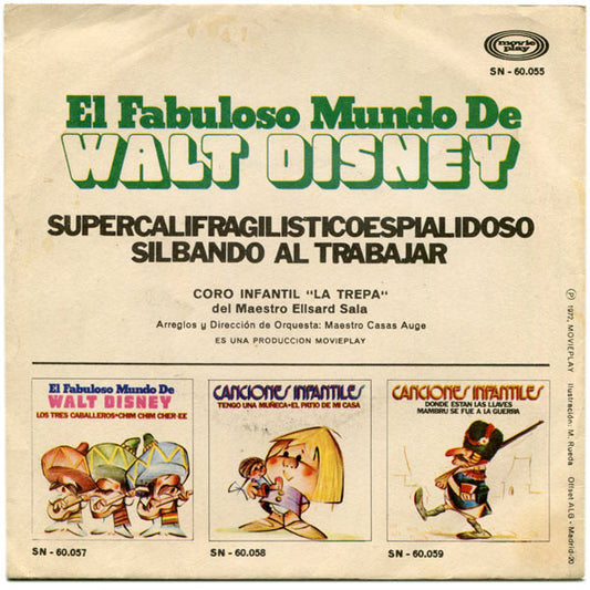 Coro Infantil La Trepa Del Elisard Sala - Supercalifragicoespialidoso Vinyl Singles Vinyl Zeer Goed / Hoesje Goed "VINYLSINGLES.NL"
