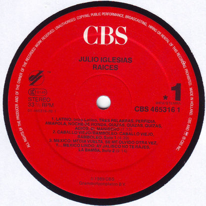 Julio Iglesias - Raices (LP) 48183 Vinyl LP VINYLSINGLES.NL