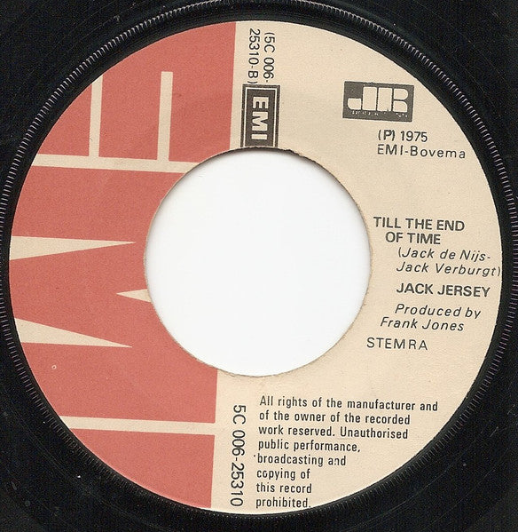 Jack Jersey - Silvery Moon Vinyl Singles Vinyl Very Good (VG) <br> Hoes Good Plus (G+)