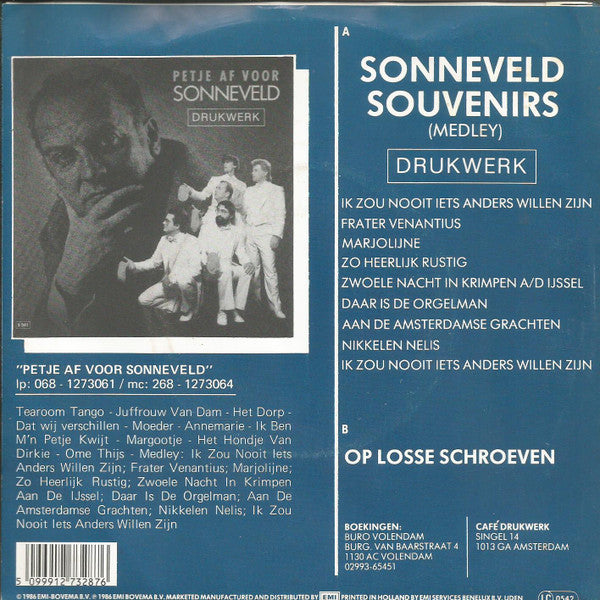 Drukwerk - Sonneveld Souvenirs Medley 31074 32485 Vinyl Singles VINYLSINGLES.NL