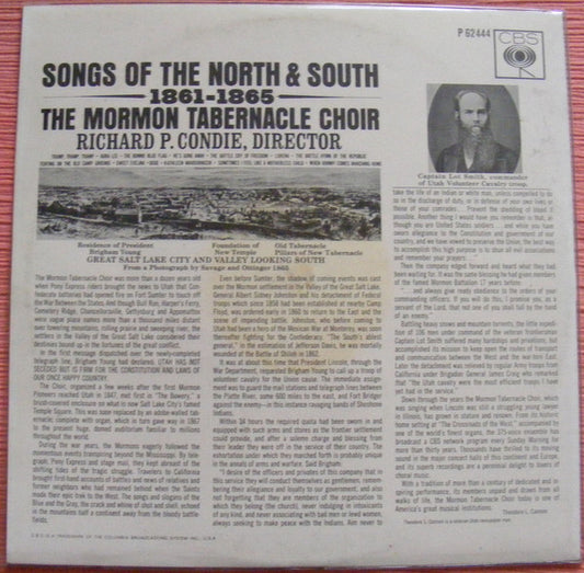 Mormon Tabernacle Choir - Songs Of The North And South,-*** (LP)