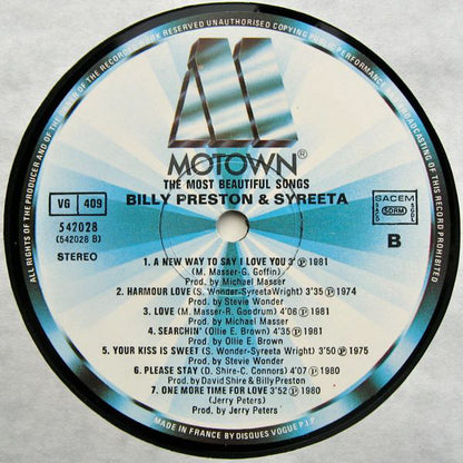 Billy Preston & Syreeta - The Most Beautiful Songs (LP) 48069 Vinyl LP VINYLSINGLES.NL
