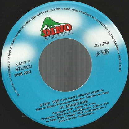 MiniStars - Gefellig, Niefeure (Don't Worry, Be Happy) Vinyl Singles Vinyl Very Good (VG) <br> Hoes Good Plus (G+)