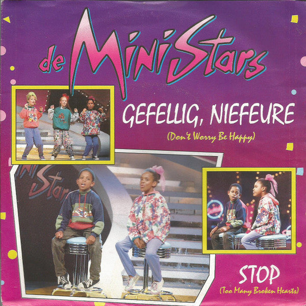 MiniStars - Gefellig, Niefeure (Don't Worry, Be Happy) Vinyl Singles Vinyl Very Good (VG) <br> Hoes Good Plus (G+)