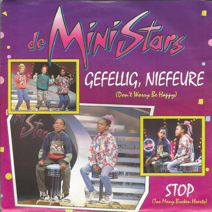 MiniStars - Gefellig, Niefeure (Don't Worry, Be Happy) Vinyl Singles Vinyl Very Good (VG) <br> Hoes Good Plus (G+)