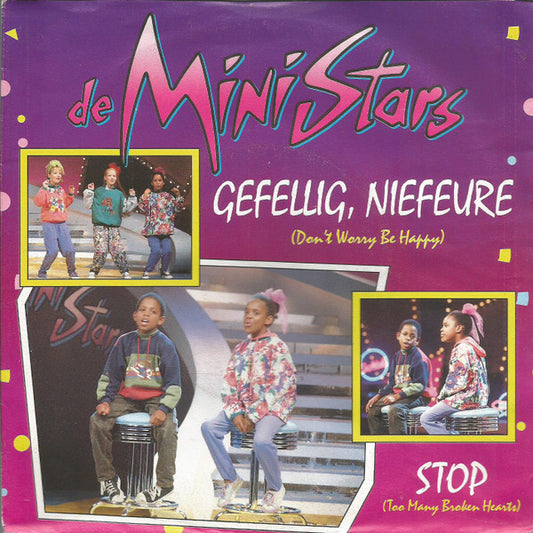 MiniStars - Gefellig, Niefeure (Don't Worry, Be Happy) Vinyl Singles Vinyl Very Good (VG) <br> Hoes Good Plus (G+)