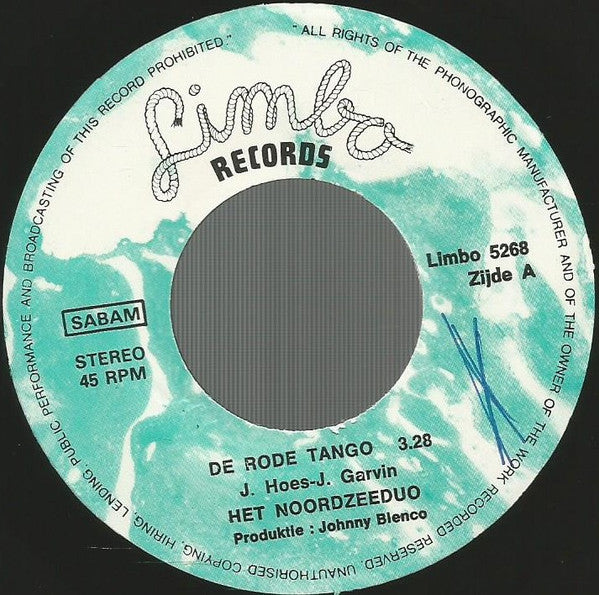 Noordzee-Duo / Rikkie & Tikkie - De Rode Tango / Anneliese 29138 Vinyl Singles VINYLSINGLES.NL