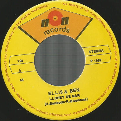 Ellis & Ben - Lloret De Mar 30959 Vinyl Singles VINYLSINGLES.NL