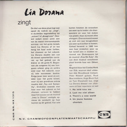 Lia Dorana - Lia Dorana Zingt: (EP) 32676 Vinyl Singles Goede Staat