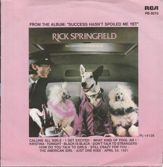 Rick Springfield - Don't Talk To Strangers
