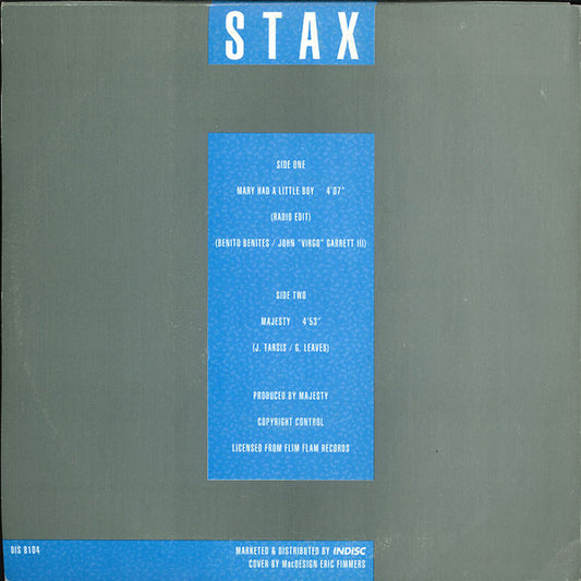 Stax - Mary Had A Little Boy