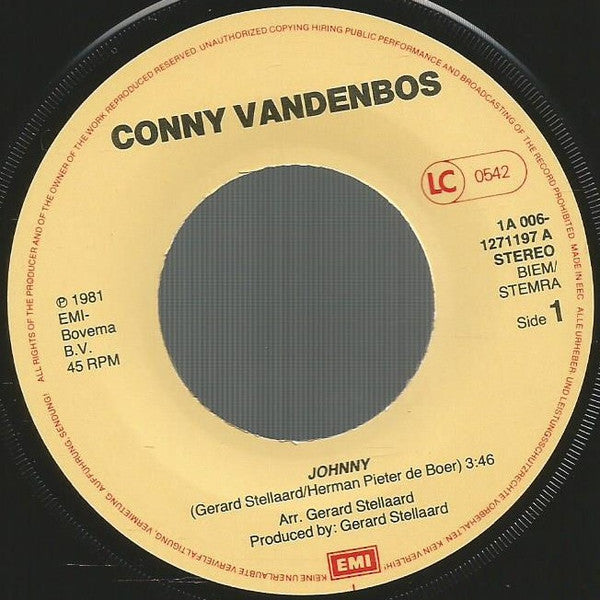 Conny Vandenbos - Johnny 13359 Vinyl Singles Goede Staat