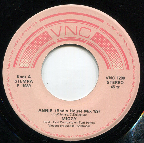 Miggy - Annie Vinyl Singles VINYLSINGLES.NL