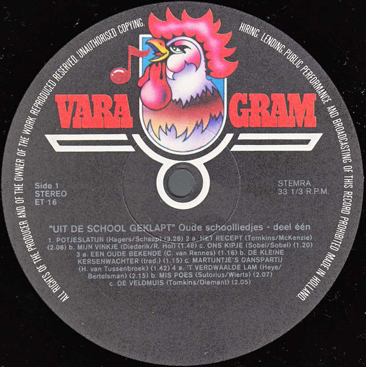 Meisjeskoor De Merels - Uit De School Geklapt - Oude Schoolliedjes - Deel Één"(LP) Vinyl LP Vinyl Zeer Goed / Hoesje Goed "VINYLSINGLES.NL"