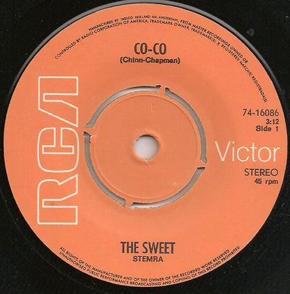 Sweet - Co-Co Vinyl Singles Goede Staat