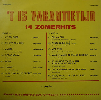 Various - 't Is Vakantietijd (LP) 41939 44289 45252 Vinyl LP VINYLSINGLES.NL