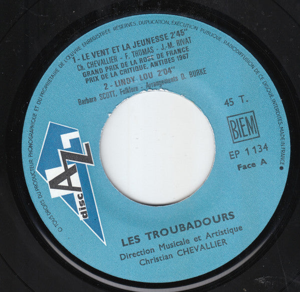 Les Troubadours - Le Vent Et La Jeunesse (EP) 32215 Vinyl Singles EP Goede Staat