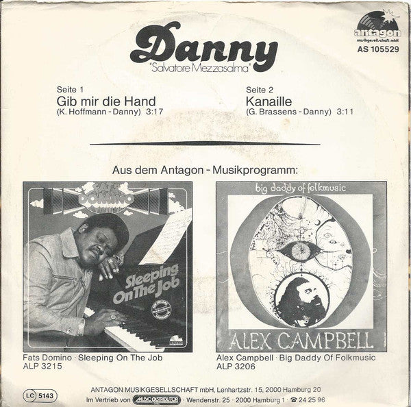 Danny - Gib mir die hand 06152 Vinyl Singles VINYLSINGLES.NL