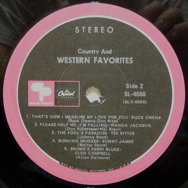 Various - Country And Western Favorites (LP) 40502 Vinyl LP VINYLSINGLES.NL