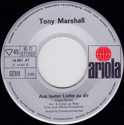 Tony Marshall - Schone Maid 21901 Vinyl Singles Goede Staat