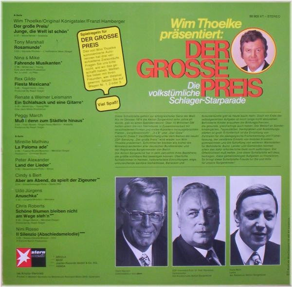 Various - Der Grosse Preis - Die Volkstümliche Schlager-Starparade (LP) 44378 Vinyl LP VINYLSINGLES.NL