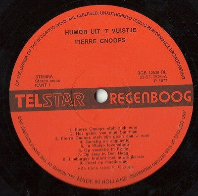 Pierre Cnoops - Humor Uit 't Vuistje (LP) 46816 50834 Vinyl LP VINYLSINGLES.NL