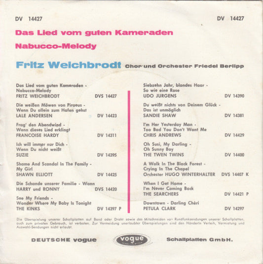 Fritz Weichbrodt - Das Lied Vom Guten Kameraden 21627