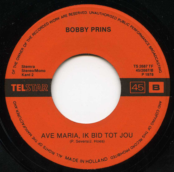 Bobby Prins - Ik Zoek Naar Een Dorp Vinyl Singles VINYLSINGLES.NL