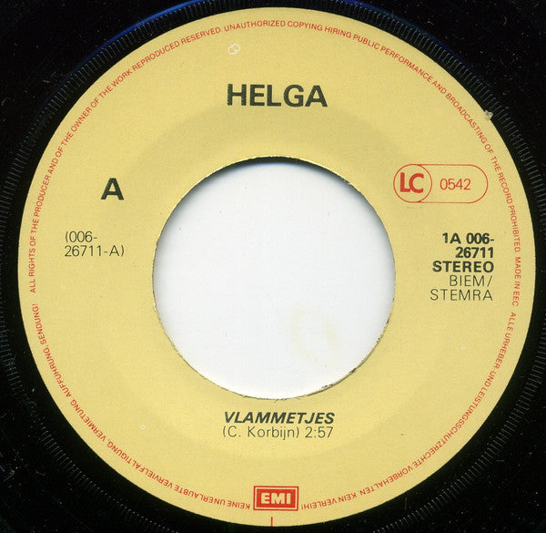 Helga - Vlammetjes 32229 Vinyl Singles Goede Staat