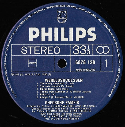 Gheorghe Zamfir - Wereldsuccessen - Zijn ** Mooiste Melodieën (LP) Vinyl LP Vinyl Zeer Goed / Hoesje Goed "VINYLSINGLES.NL"