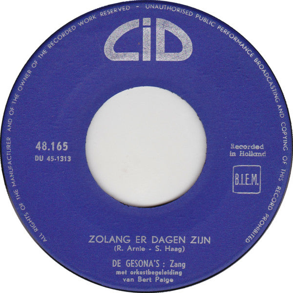 Gesona's - Zolang er dagen zijn 23431 Vinyl Singles VINYLSINGLES.NL