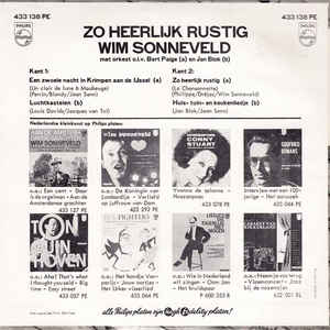 Wim Sonneveld - Zo Heerlijk Rustig 43392 Vinyl Singles EP Vinyl Zeer Goed / Hoesje Goed "VINYLSINGLES.NL"