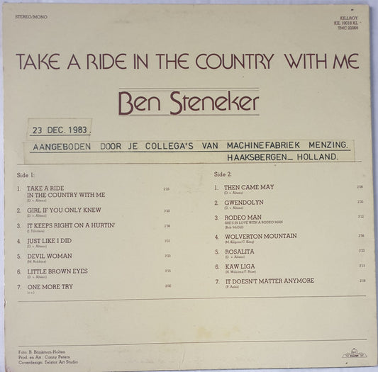 Ben Steneker - Take A Ride To The Country With Me (LP)