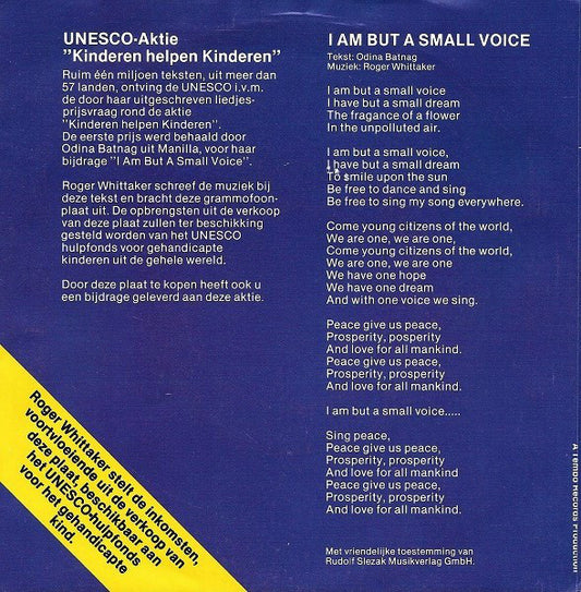 Roger Whittaker - I Am But A Small Voice