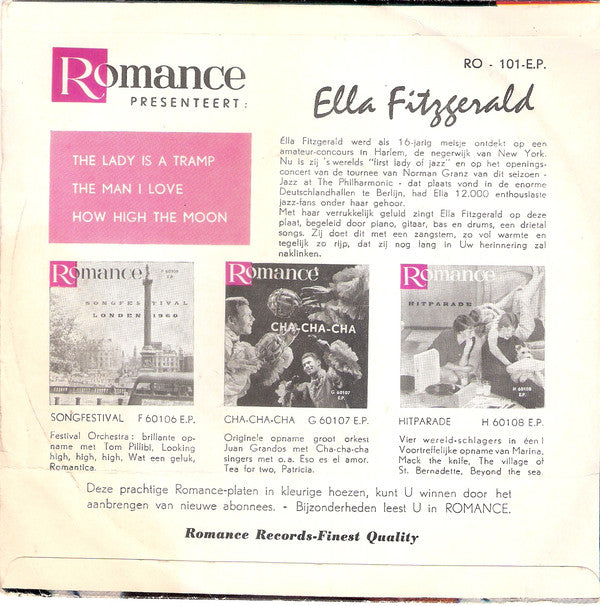 Ella Fitzgerald - The Lady Is A Tramp (EP) 02139 Vinyl Singles EP Goede Staat