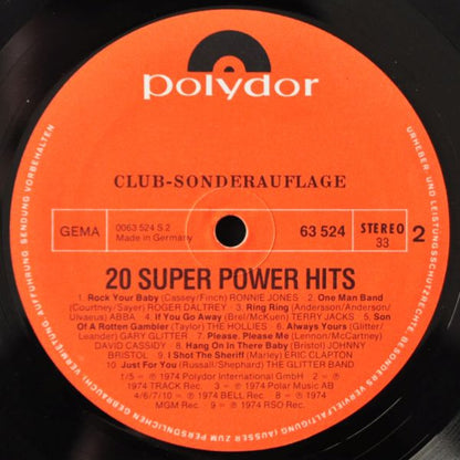 Various - 20 Super Power Hits (LP) 49520 Vinyl LP VINYLSINGLES.NL